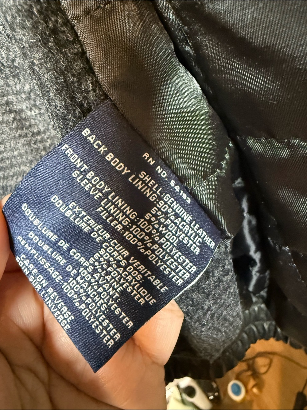 Tommy Hilfiger Black Leather Bomber Jacket - Picture 6 of 10